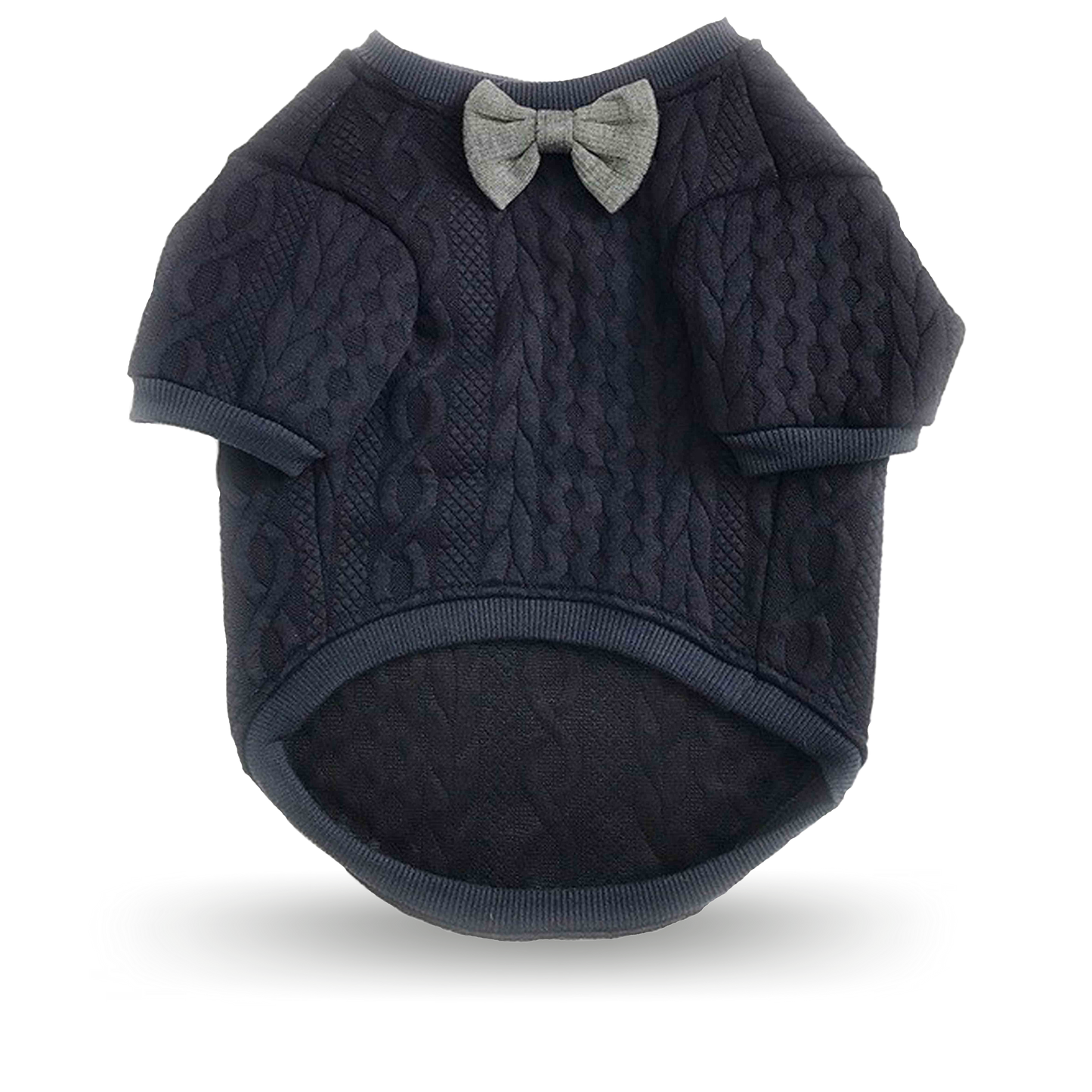 Navy Cable Knit Pug Jumper