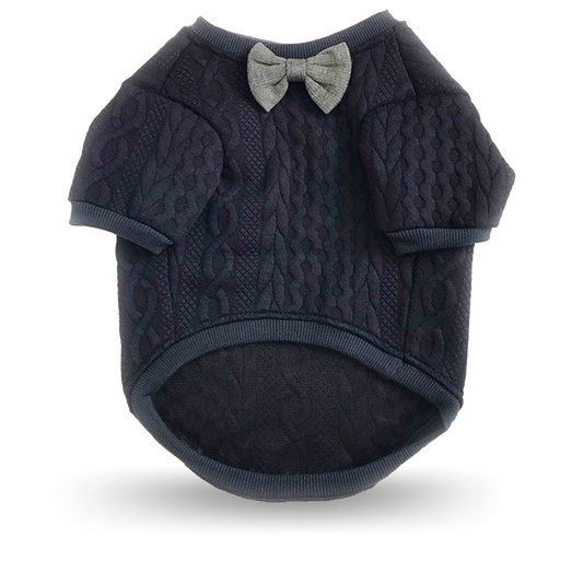 Navy Cable Knit Pug Jumper
