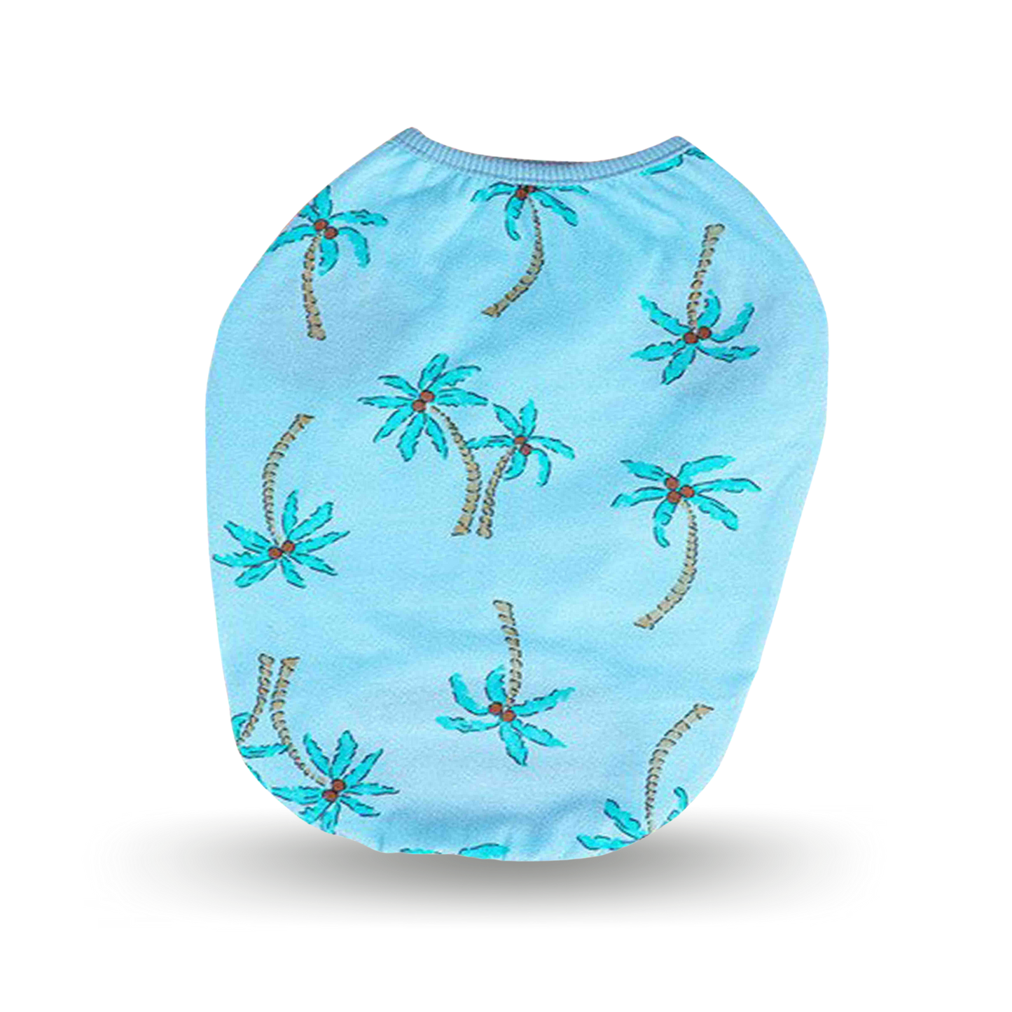 Palm tree print Pug T-shirt