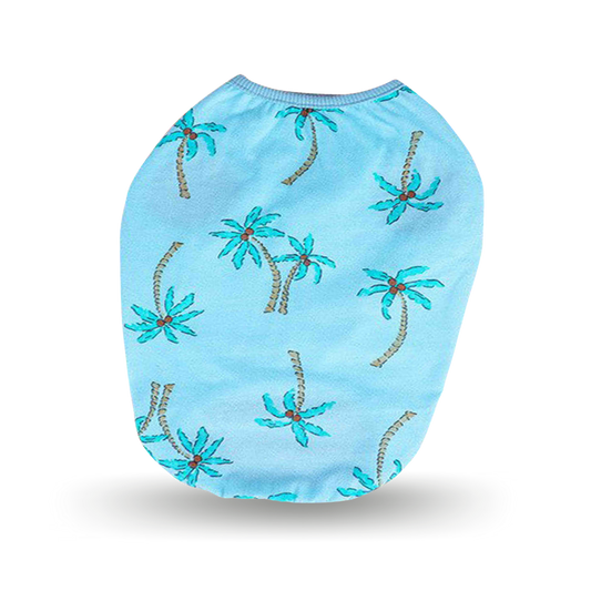 Palm tree print Pug T-shirt
