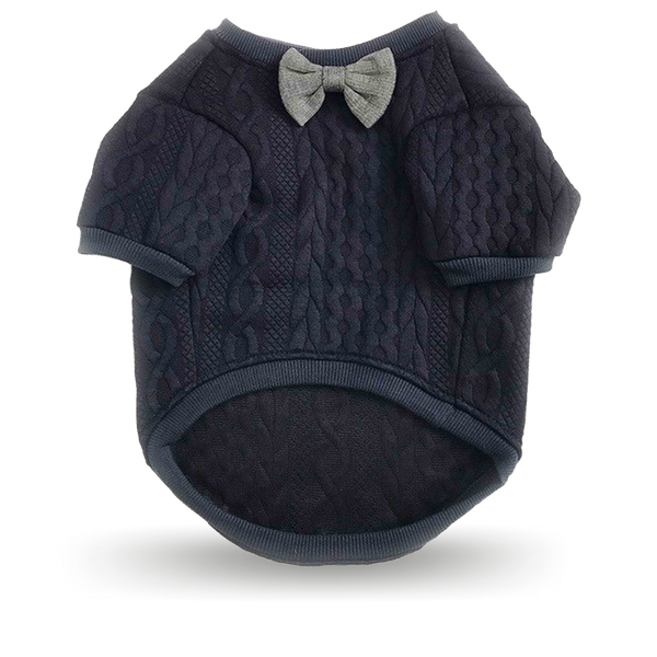 Navy Cable Knit Pug Jumper