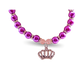 Pearl Pug Necklace with Rhinestone Pendant